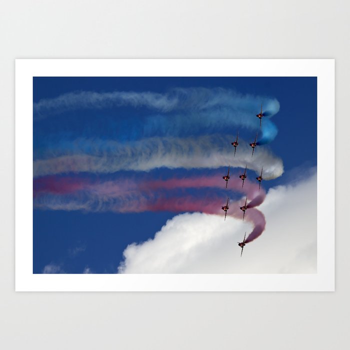 Red white and blue Art Print