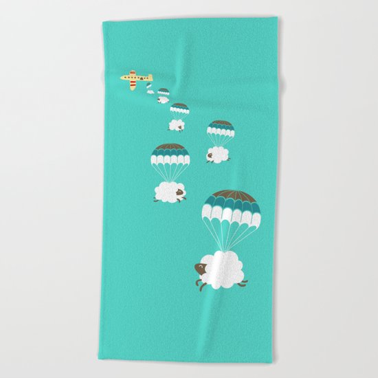 Sheepy clouds Beach Towel