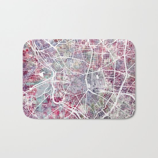 Madrid map Bath Mat
