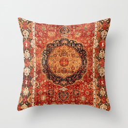 Seley 16th Century Antique Persian Carpet Print Throw Pillow