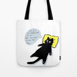 A lazy black cat Tote Bag