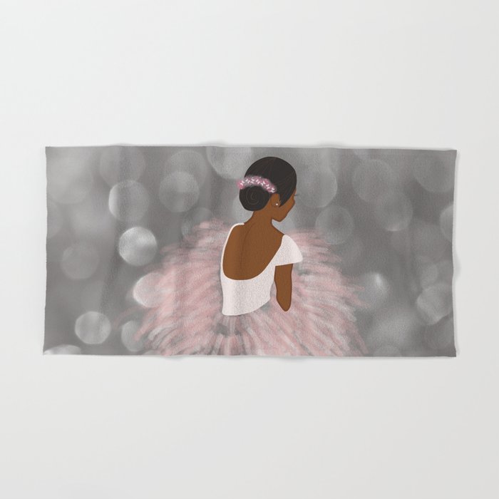 African American Ballerina Dancer Hand Bath Towel By Umeimages
