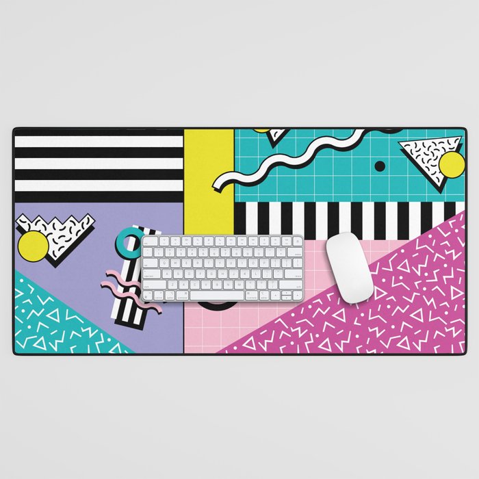 Memphis pattern 68 - 80s / 90s Retro Desk Mat