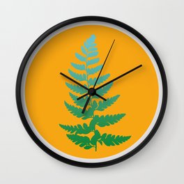 Plant leaf with sun Wall Clock