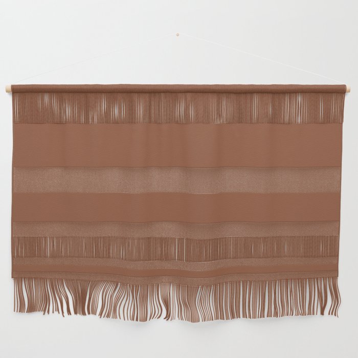 Dark Terracotta Red-Brown Solid Color Autumn Shade Earth-tone Pairs Pantone Bombay Brown 18-1250 TCX Wall Hanging