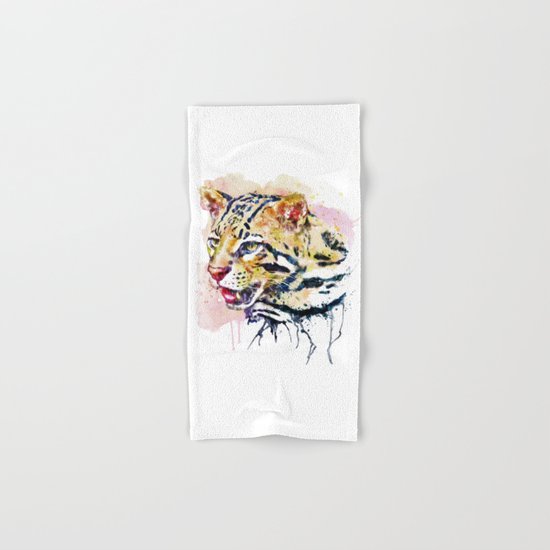 Ocelot Head Hand & Bath Towel