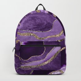purple and gold backpack