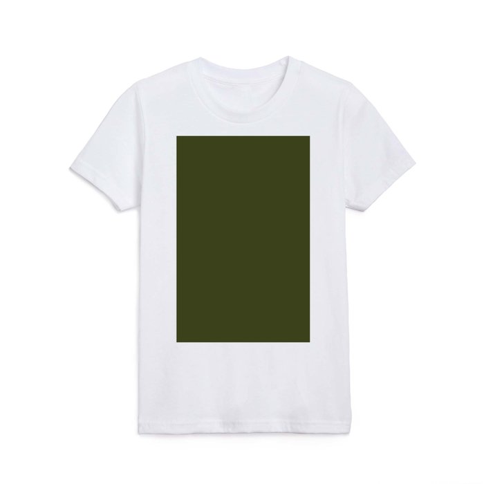 Solid Green Army Color Kids T Shirt