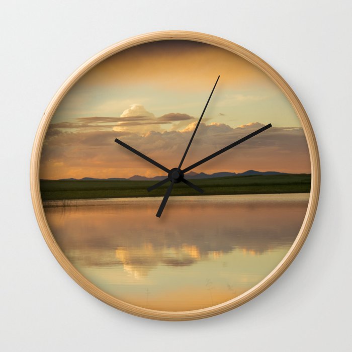 Sunset at the town Wall Clock