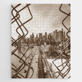 New York Views Sepia Jigsaw Puzzle
