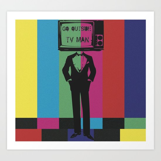 tv man Art Print