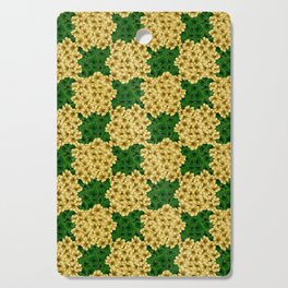 Green and Yellow Flower Checkerboard Cutting Board