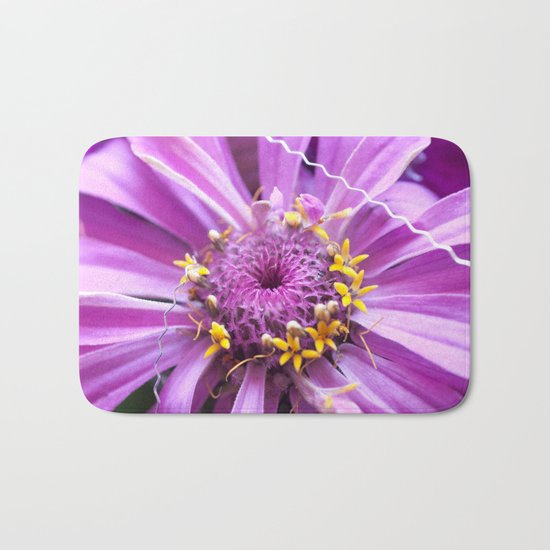 Soft Lilac Zinnia Flower Close-up #1 #decor #art #society6 Bath Mat
