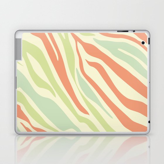 Mid Century Modern Zebra Print Pattern - Retro colors  Laptop & iPad Skin
