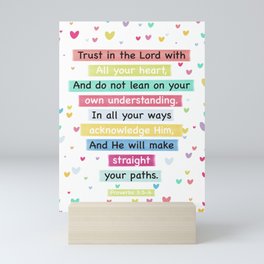 With All Your Heart Proverbs 3:5-6 Mini Art Print