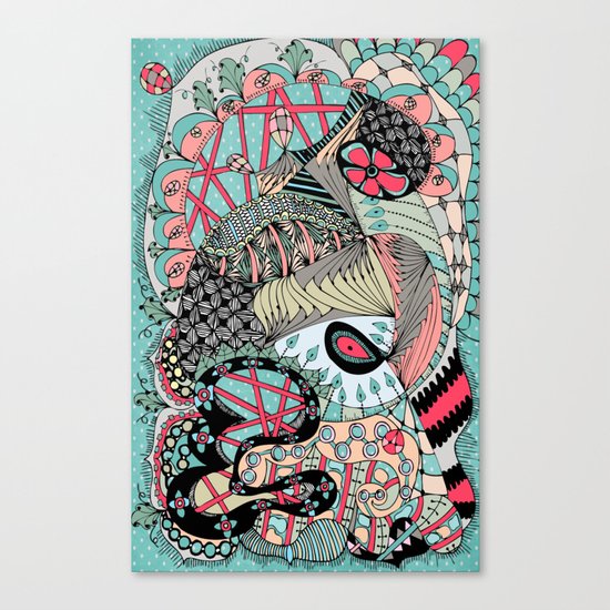 The eye looking flower Canvas Print