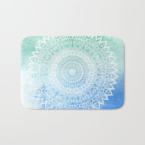 OCEAN PASSION LEAVES MANDALA Bath Mat