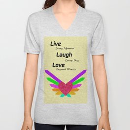 Live Laugh Love V Neck T Shirt