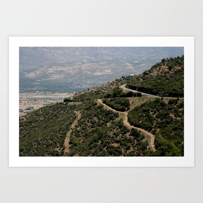 A Road Less Traveled Steep Mountain Road 2 Art Print
