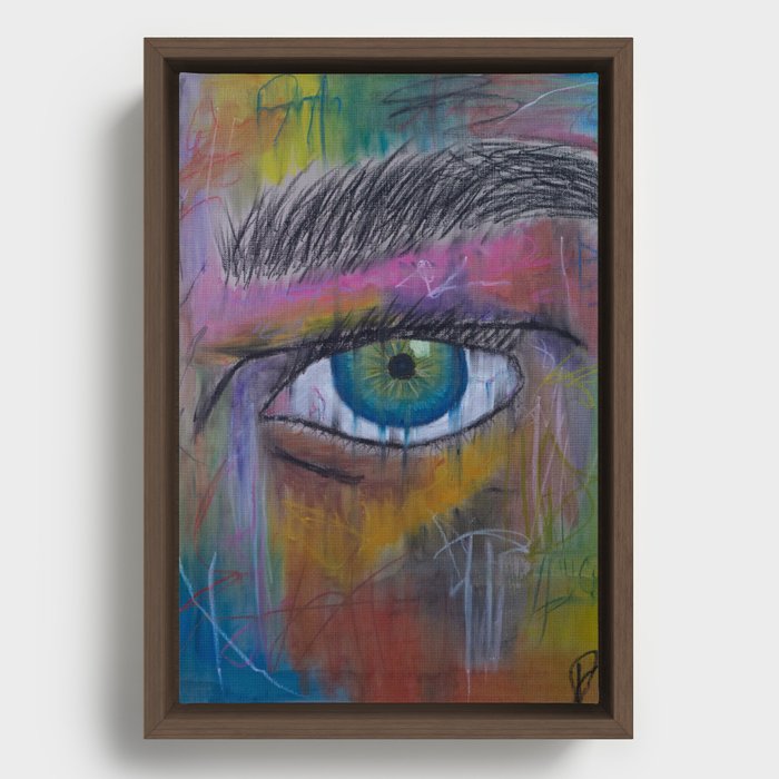 Graffiti Eye Framed Canvas