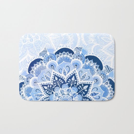 Lacy Blues Bath Mat