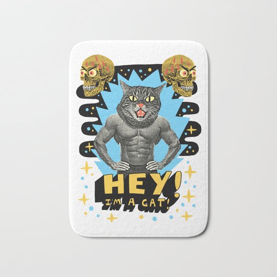 Hey! I'm a cat! Bath Mat