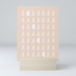 Cute pink geometric pattern Mini Art Print