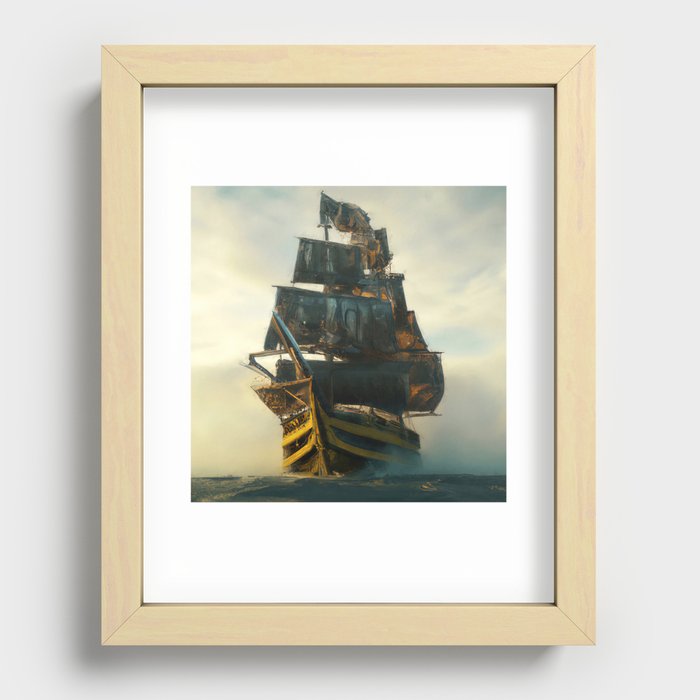 Ancient Spanish Galleon Recessed Framed Print