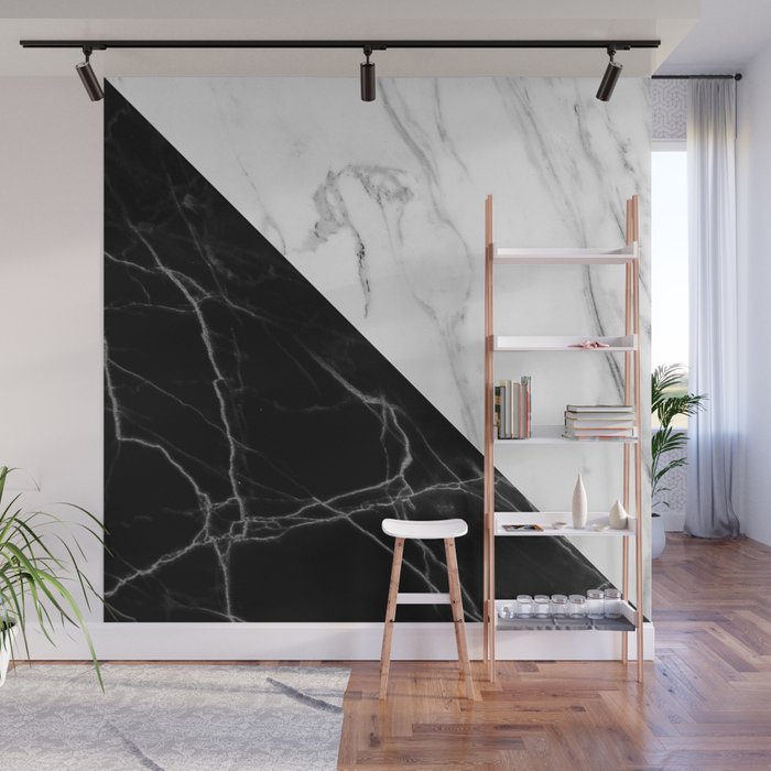 Half Black Half White Marble Wall Mural By Matteandmarble Society6 From classics like the rubicon and parker mosaics that harken the parquet floors of. half black half white marble wall mural by matteandmarble