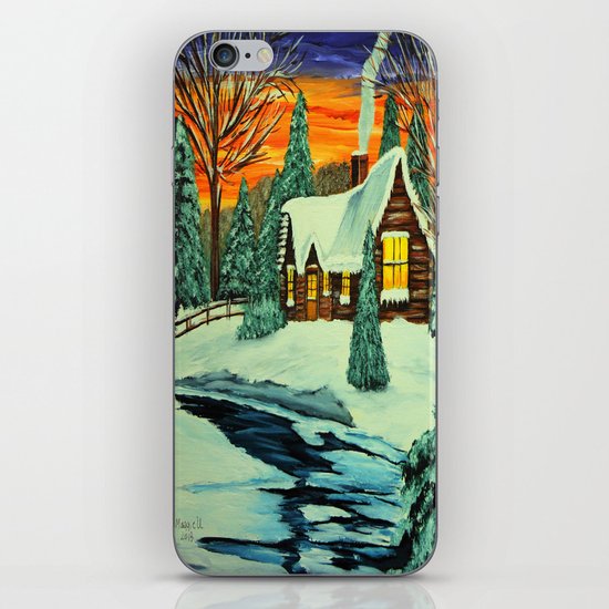 Winter night iPhone & iPod Skin