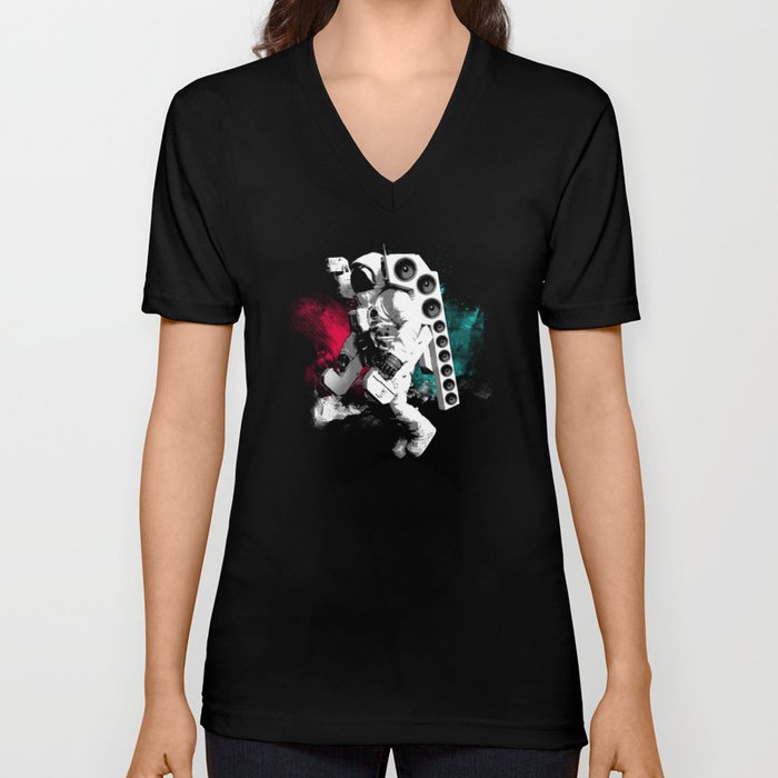 Basstronaut V Neck T Shirt