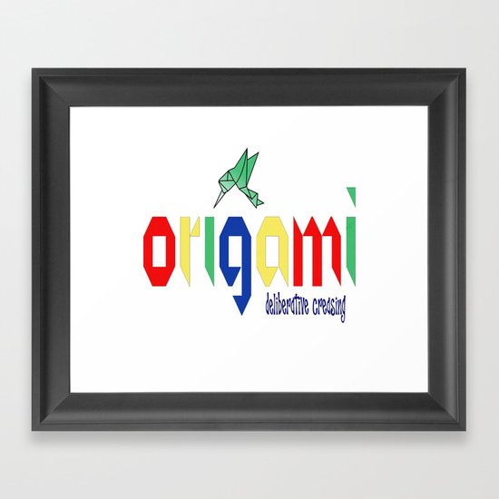 Origami: Deliberative Creasing Framed Art Print