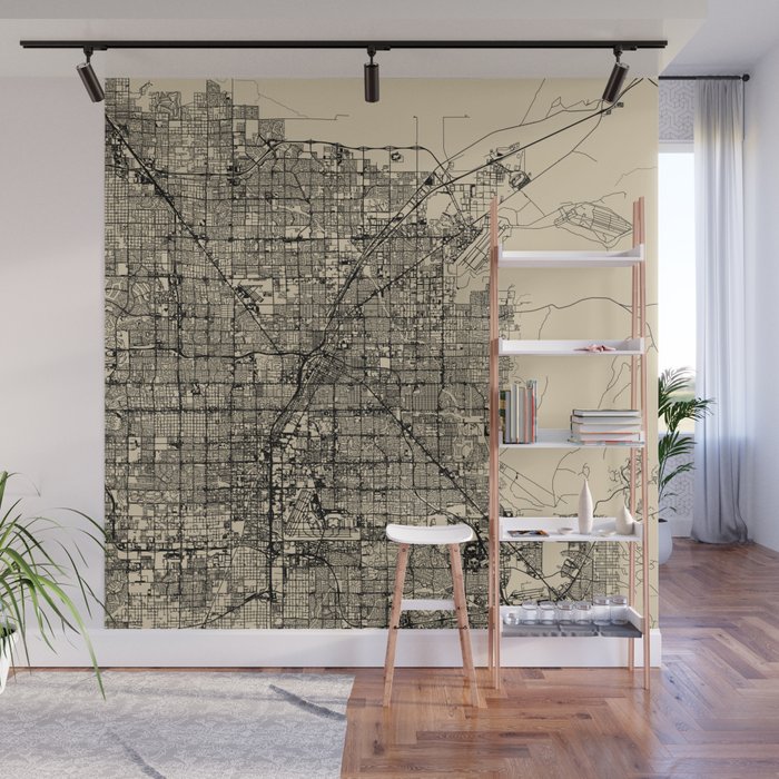 Sunrise Manor City Map - USA Vintage Map Wall Mural