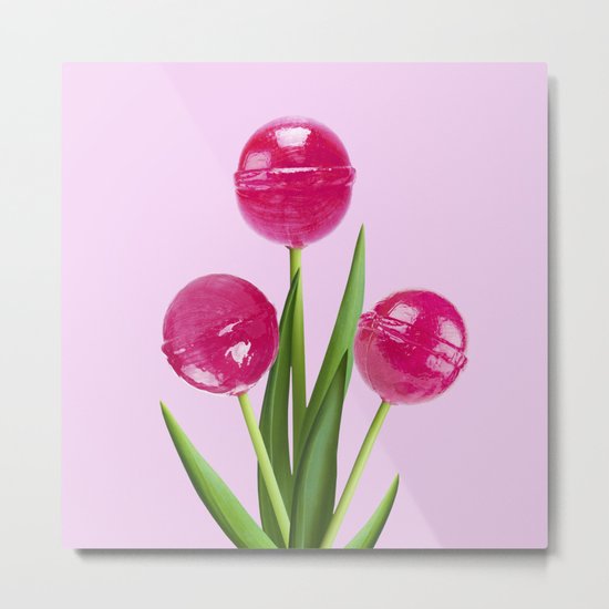 TULIPOP PINK Metal Print