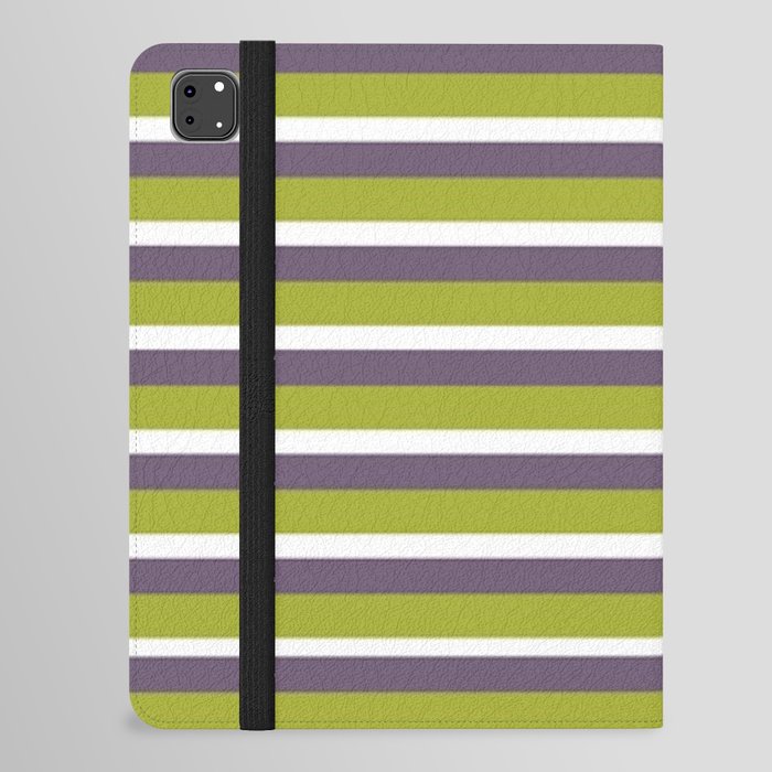 Purple & Green Stripes iPad Folio Case