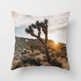 Sunset at Joshua Tree Throw Pillow