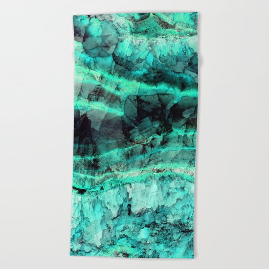 Turquoise onyx marble Beach Towel