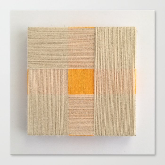 Yellow Square - fiber art Canvas Print