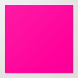 Neon Pink Solid Color Canvas Print