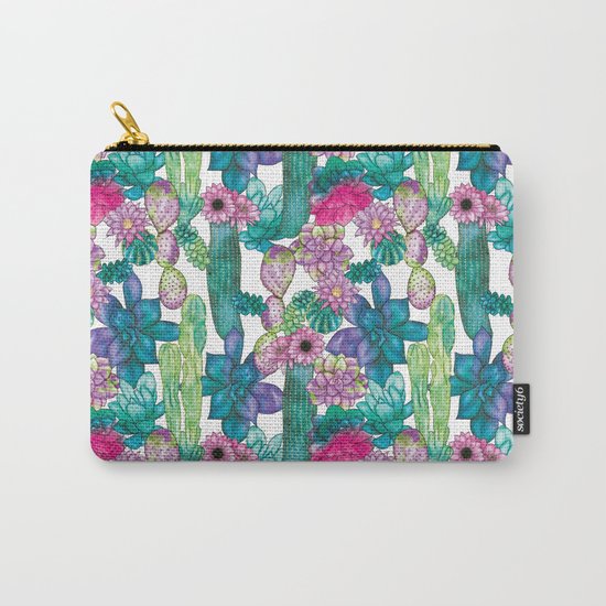 Cactus and succulents pattern Carry-All Pouch