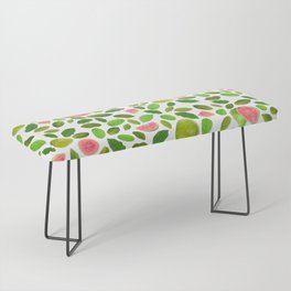 Guava and leaves - Pink and green Bench