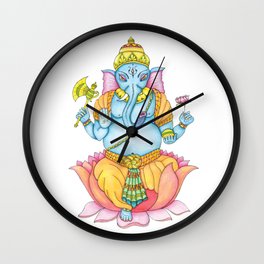 Zentangle Ganesh color Wall Clock