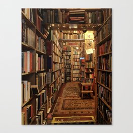 Warm & cozy bookshop in Scotland Canvas Print