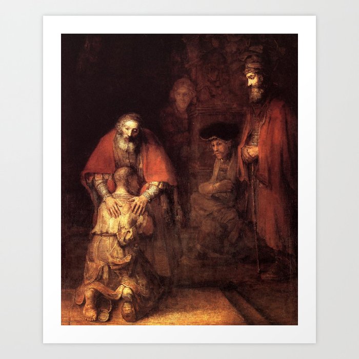 The Return of the Prodigal Son Painting By Rembrandt Art Print