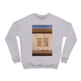 Yellow wall and windows in the South of France | Saint Tropez | Fine Art Travel Photography Crewneck Sweatshirt