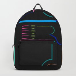 Flying Unknowns No. 2 Backpack | Color, Vector, Digital, Decorative, Graphicdesign, Abstractflying, Geometric, Abstract, Abstractgeometric, Geometricexpression 