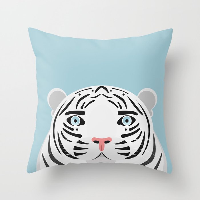The White Tiger Throw Pillow