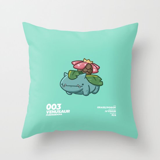 003 Venusaur Throw Pillow