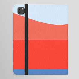 Minimalistic Wave Colorful Retro Art Pattern Design iPad Folio Case