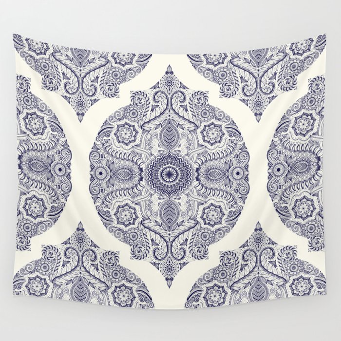 Explorations in Ink & Symmetry Wall Tapestry by micklyn | Society6